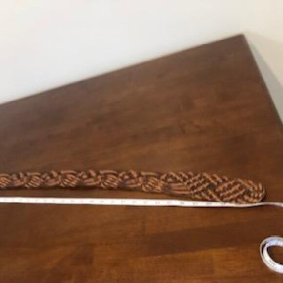 Fossil Woven Multicolor Leather Buckle Belt Size M. - Picture 10 of 16